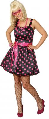 O9413 schwarz-pink Damen Boogie Woogie Ballonkleid - 1