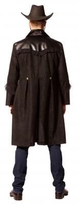 L3303220 schwarz Herren Cowboy Mantel-Jacke Cowboykostüm - 3