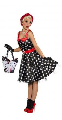 O9514 schwarz Damen Boogie Woogie Polkakleid - 0