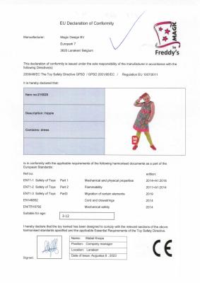 M215028 bunt Kinder Hippie Mädchen Happy Partykostüm - 2