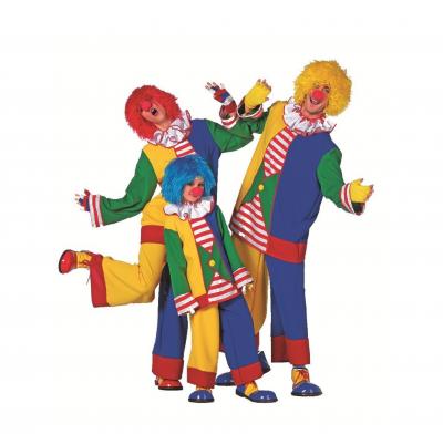 W5634 bunt Herren Clown Kostüm Kasper Anzug - 2