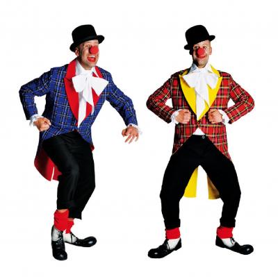 M210249-14 blau-rot Herren Clown Frack Clown Kostüm - 1