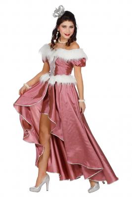 W4462-A-46 alt rosa Damen Rokoko Kostüm Schneekönigin Eisprinzessin Gr.46 - 1
