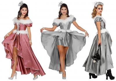 W4462-A alt rosa Damen Rokoko Kostüm Schneekönigin Eisprinzessin - 3