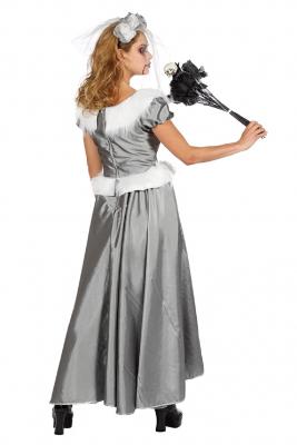 W4462-B silber Damen Rokoko Kostüm Schneekönigin Eisprinzessin - 3