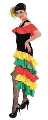 M213177-2 schwarz-bunt Damen Brasilien Kleid Rio Kostüm - 0