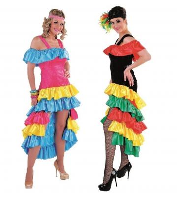 M213177-2 schwarz-bunt Damen Brasilien Kleid Rio Kostüm - 2