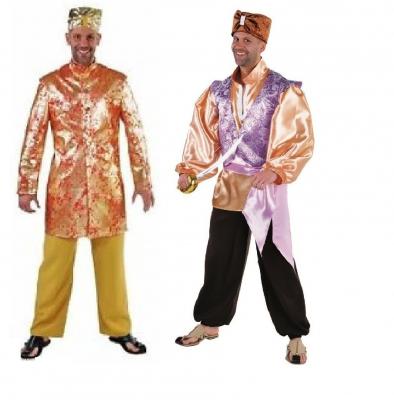M214918 gold-rot Herren Sultan Maharadja Kostüm - 1