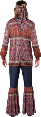 O7862-46-48 bunt Herren Hippie Kostüm Anzug Flowerpower Party Gr.46-48 - 2