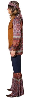 O7862-54-56 bunt Herren Hippie Kostüm Anzug Flowerpower Party Gr.54-56 - 1