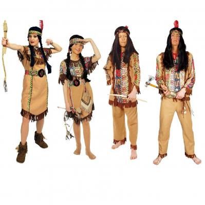 K31250652 braun Kinder Mädchen Indianerin Apachen Kleid - 2