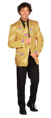 T2377-1440 gold-Multi-Color Herren Pailletten Jackett Discojacke Castor - 0