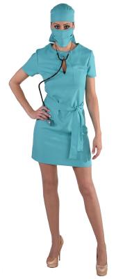 M213134 türkis Damen OP Kleid Schwestern Uniform - 0