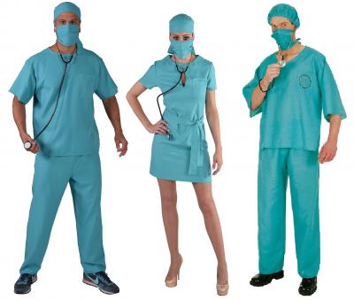 M213134 türkis Damen OP Kleid Schwestern Uniform - 1