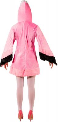 O9123-42-44 pink Damen Flamingo Kleid tropischer Vogel Kostüm Gr.42-44 - 2