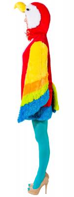 O9838-34-36 bunt Damen Sexy Papagei Parrot Kleid Kostüm mit angesetzten Flügeln Gr.34-36 - 1