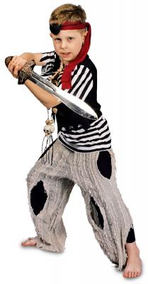 K31250498-A grau schwarz Jungen Kinder Seeräuber Kostüm Freibeuter - 1