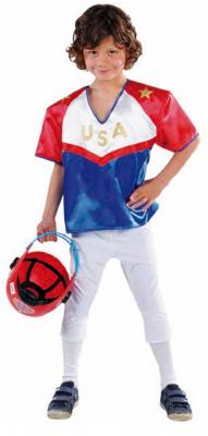 M214065-A blau-rot Junge Kinder American Football Kostüm Sport Uniform - 0