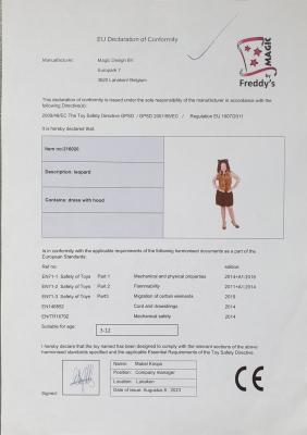 M216020 pink Kinder Mädchen Leoparden Kostüm Kitty Katze Katzen Kleid - 1