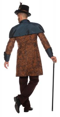L3303410 braun-blau Herren Rokoko Steampunk Kostüm Anzug - 2
