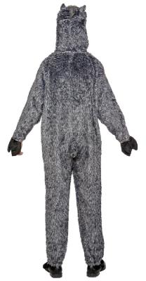 O7255 grau Herren Wildschwein Kostüm Schwein Overall - 1