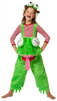 W3563-A grün Kinder Jungen Mädchen Froschlatzhose Tierkostüm