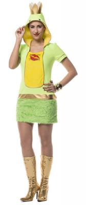 L3200820-A hell grün-gelb Damen Frosch Kleid Märchenkostüm - 0