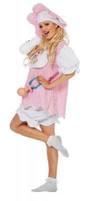 W4587-46 rosa-weiß Damen Baby Girl Pyjama Kostüm Gr.46 - 1