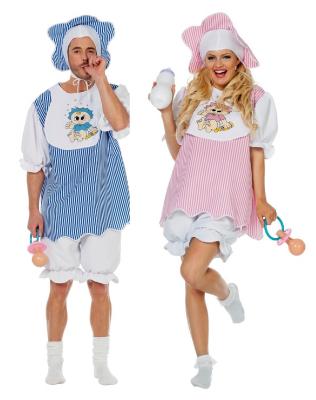 W4587 rosa-weiß Damen Baby Girl Pyjama Kostüm - 3