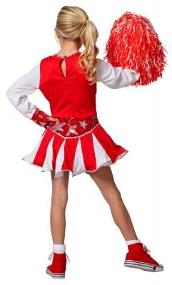 W3182-A-164 rot-weiß Kinder Mädchen Cheerleader Tänzer Trikot Kostüm Gr.164 - 2