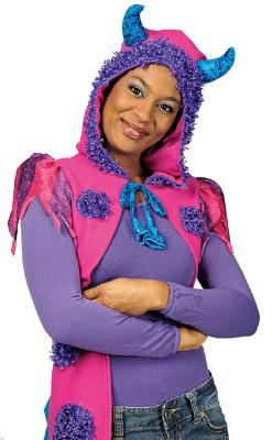 K35295603-A pink-lila Damen Monsterweste Drachenkostüm - 1