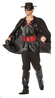 L3300750-A schwarz-rot Herren Kostüm Bandit - 0