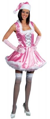 M210502-A rosa Damen Nikolaus Kostüm Weihnachtsfrau