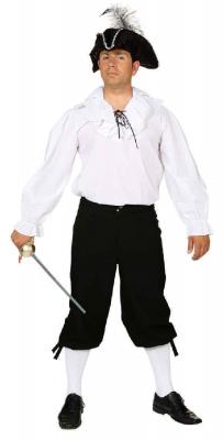 O7082 schwarz Herren Kniebundhose Mittelalter-Pirat - 1