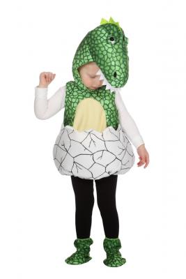 W99354 grün-weiß Kinder Mädchen Junge Dino aus Ei Weste-Kostüm Dinosaurier - 0