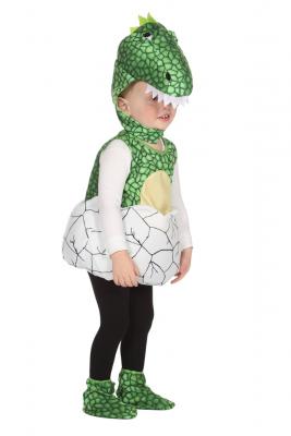W99354 grün-weiß Kinder Mädchen Junge Dino aus Ei Weste-Kostüm Dinosaurier - 1