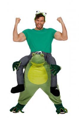 W99803-54 grün Frosch Damen Herren CARRY ME Huckepack trag mich Kostüm Gr.54