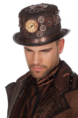 W9210-29 bronze Damen Herren Streampunk Zylinder-Hut mit Anzeiger - 1