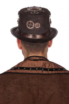 W9210-29 bronze Damen Herren Streampunk Zylinder-Hut mit Anzeiger - 3