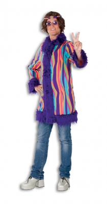 L3301150-A lila-bunt Herren Hippiejacke Discokostüm