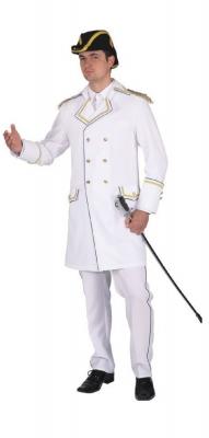 O7736-A cremeweiß Herren Admirals Mantel Kapitäns Jacke