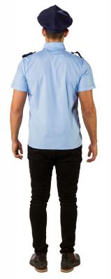 O7469-50-52 blau Herren Police Hemd mit Krawatte Gr.50-52 - 3