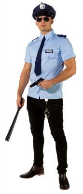 O7469-58-60 blau Herren Police Hemd mit Krawatte Gr.58-60 - 1