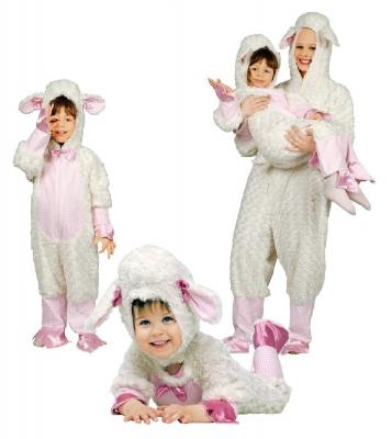 K332534 woll-weiß Kinder Damen Herren Lamm Kostüm-Overall - 1