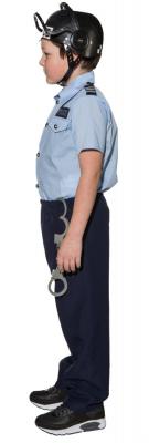 O5209H-152 blau Kinder Polizei Hemd Gr.152 - 1