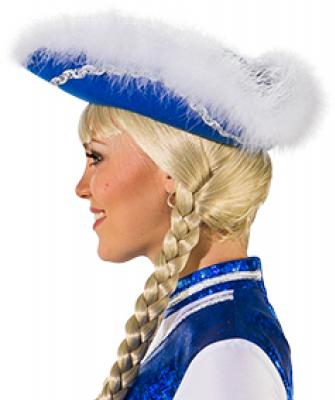 O28083-25-57-58 blau mit Silberborte Marabu weiß Funkenhut Gr.57-58 - 2