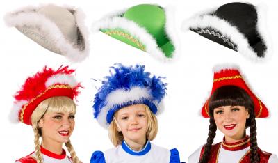 O28082-26B rot mit Goldborte Marabu weiß und rot-weißer Boa Funkenhut - 4