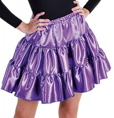 M212001-10 lila Kinder Satin Rock-Petticoat-Unterrock - 0