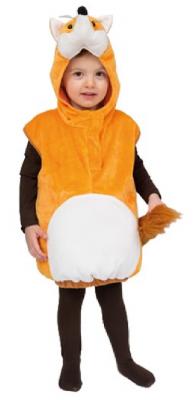 Oh2029-104-110 beige-weiß Kinder Fuchs Weste Kostüm Gr.104-110 - 0