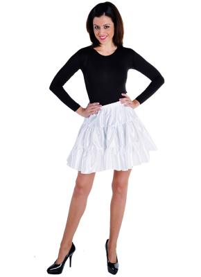 M211156-1 weiß Damen Satin-Petticoat-Unterrock - 0